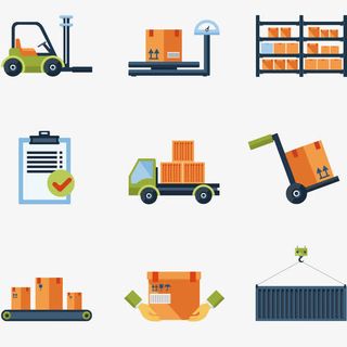 物流运输发货元素免抠