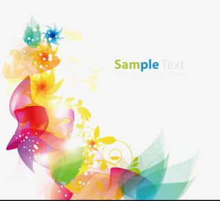 多彩蔓藤花纹免扣素材免抠