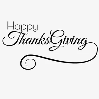 感恩节艺术字免抠