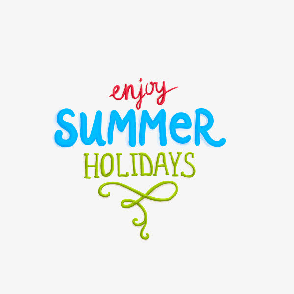 夏日时光summer字体装饰免抠