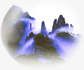 山水松树图免抠