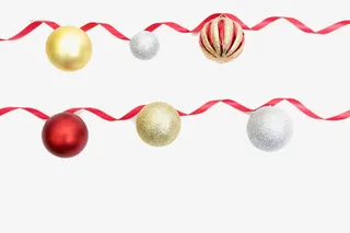 圣诞节彩球背景免抠
