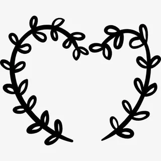 树枝形成的心，图标免抠