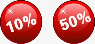 10%50%图标淘宝促销标签免抠