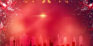 简约红色几何海报背景素材高清