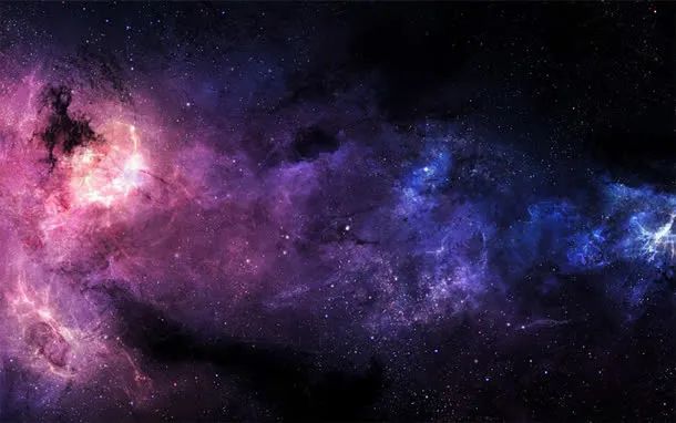 蓝紫色宇宙七夕情人节海报背景