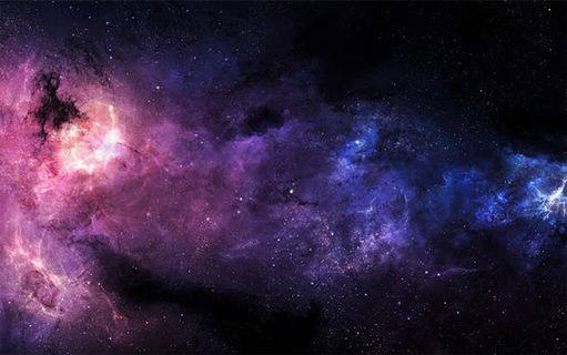 蓝紫色宇宙七夕情人节海报背景