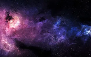 蓝紫色宇宙七夕情人节海报背景