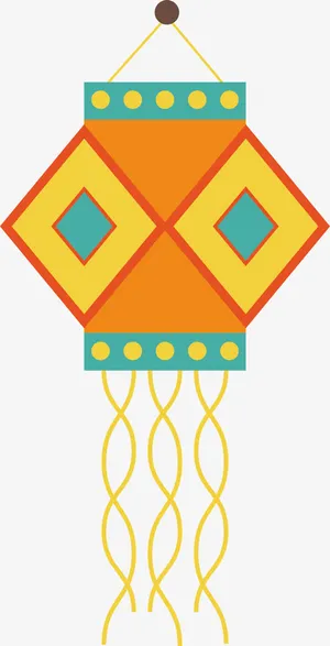 平面灯笼矢量图免抠