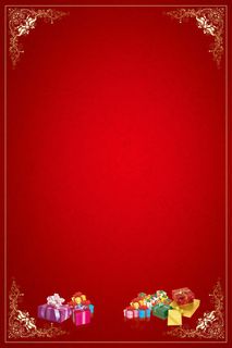 红色中国风花纹喜庆海报免抠