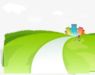 矢量手绘城市道路免抠