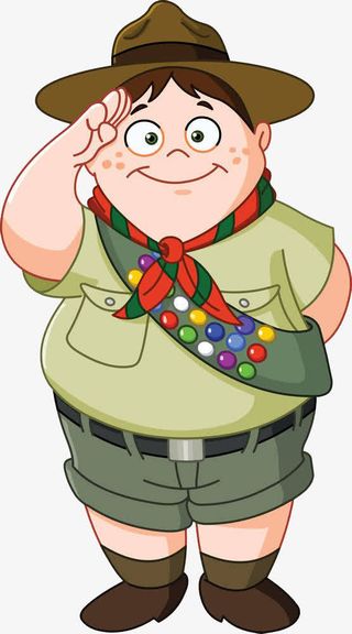 敬礼的少先队员免抠