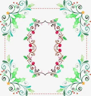 浪漫手绘婚礼请帖封面免抠