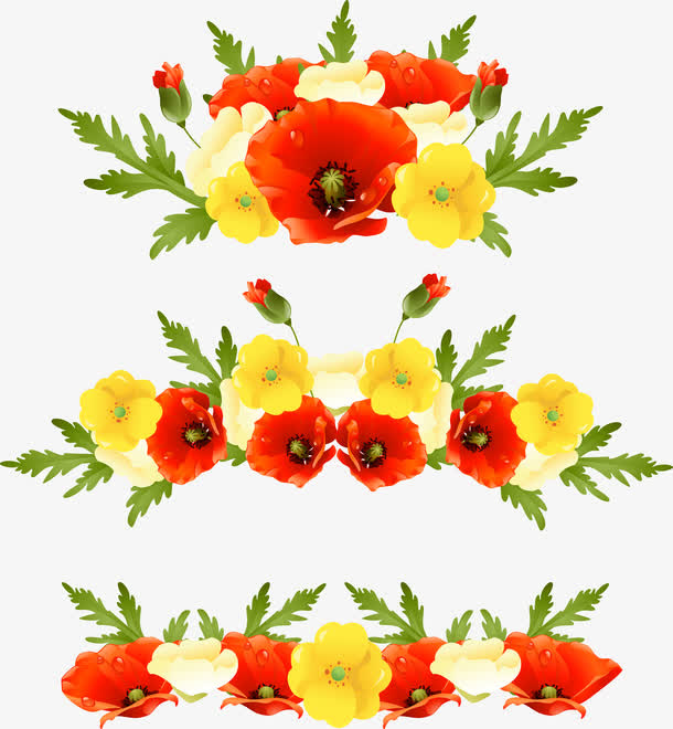 矢量花簇免抠