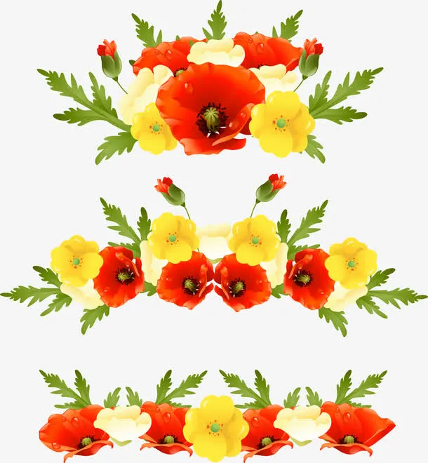 矢量花簇免抠