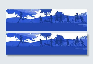 小孩剪影背景高清