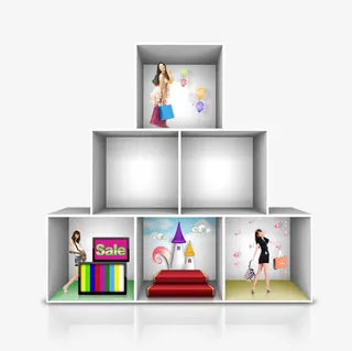 电商立体柜免抠