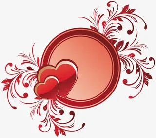 红心花纹免抠