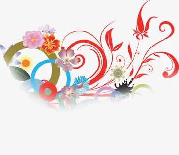 花开富贵彩色图案免抠 花开富贵彩色图案免抠
