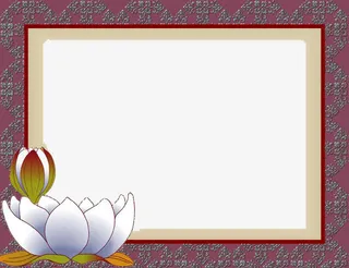 荷花主题边框相框图片免抠