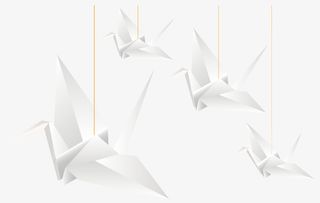 情人节千纸鹤挂饰免抠