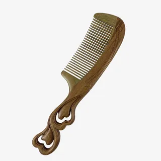 按摩梳子檀香木防静电免抠