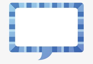 矢量蓝白色条形对话框免抠