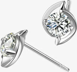 白金钻石耳钉七夕免抠