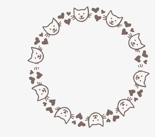 文艺清新花草圆环花边海报设计装免抠