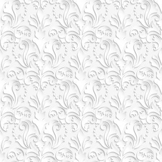 立体白色花纹矢量图免抠
