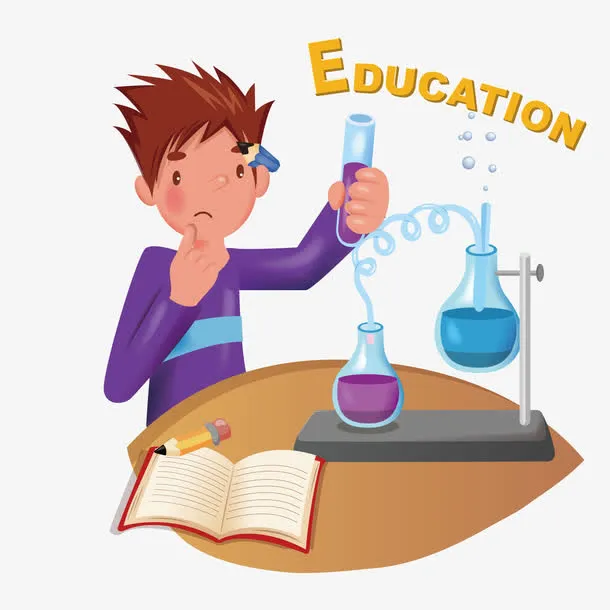 拿试管做实验的学生免抠