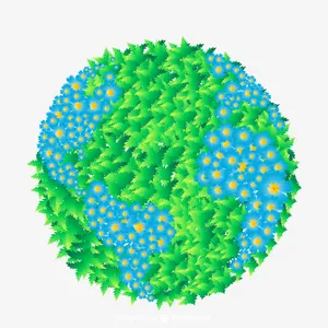 矢量绿色地球免抠