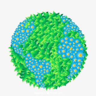 矢量绿色地球免抠