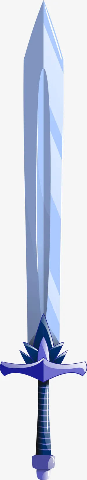 蓝色卡通刀剑矢量图免抠