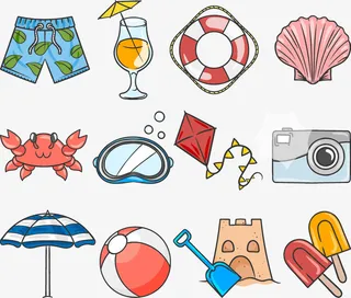 夏天清凉元素免抠