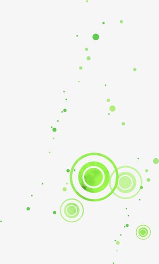 绿色春天墨迹装饰免抠