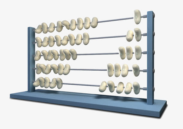 手绘金属算盘免抠