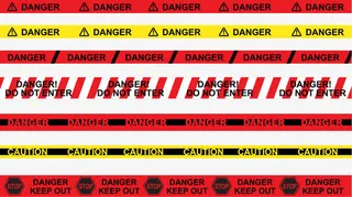 红黑警戒线免抠