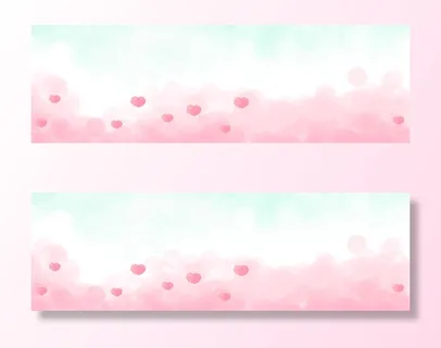 唯美手绘小情绪爱心海报背景免抠