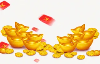 新年装饰金元宝素材免抠