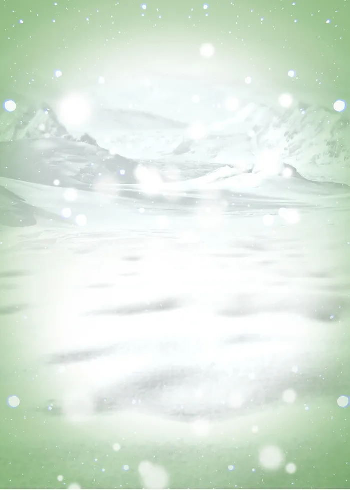 冬季飘雪绿色背景高清