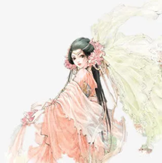 翩翩起舞女子png素材免抠