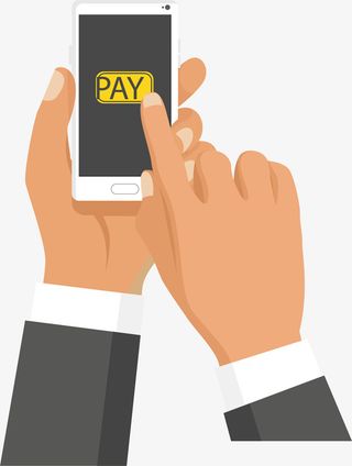 手拿手机电商购物免抠