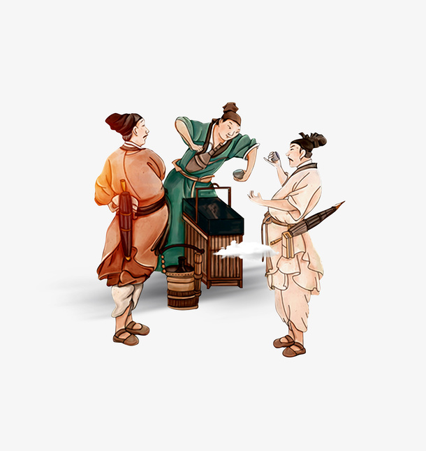 古人茶文化茶友免抠