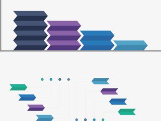 递进箭头矢量免抠