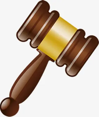 手绘棕色木纹小锤子免抠