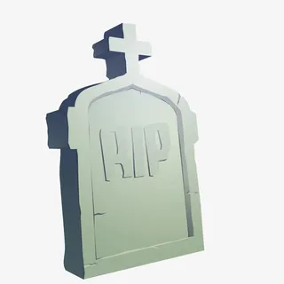 矢量石头墓碑免抠