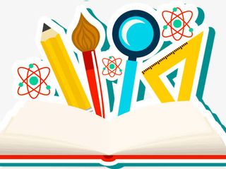 卡通学习用品免抠