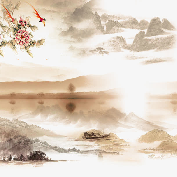 山水画免抠