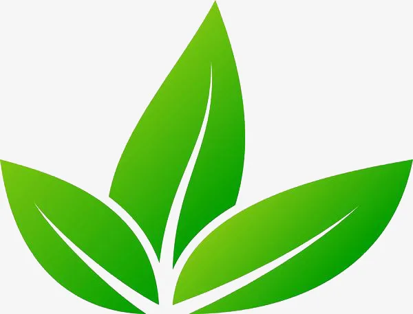 绿色扁平化手绘叶子免抠